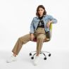 Buy Swivel Office Chair - Patchwork Upholstery - Simona  Multicolour 60621 at MyFaktory